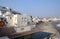 Temples, buildings and ghats at the holy Pushkar Lake, India