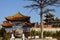 Temples and decorated archways in Hengshan Mountain