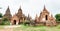The temples and the horse carriage in Bagan