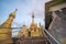 Temples and pagodas at top of mount POPA in Mandalay Myanmar