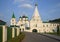 The temples of Pechersky ascension monastery a summer evening. Nizhny Novgorod