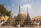 The temples of Wat Phra Kaew Grand Palace in Bangkok