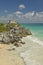 Templo del Dios del Viento Mayan ruins of Ruinas de Tulum (Tulum Ruins) in Quintana Roo, Yucatan Peninsula, Mexico