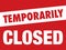 Temporarily Closed Sign | Poster Design for Restaurants, Bars and Retail Businesses | Store Signage