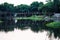 Temporary bamboo bridge on river in golaghat Assam. A temporary walkway.