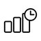 Temporary growth of the vector icon. Isolated contour symbol illustration