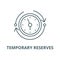 Temporary reserves vector line icon, linear concept, outline sign, symbol