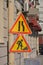 Temporary road signs