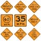 Temporary United States MUTCD road signs