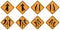 Temporary United States MUTCD road signs