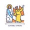 Temptation of Christ RGB color icon