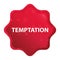 Temptation misty rose red starburst sticker button