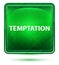 Temptation Neon Light Green Square Button