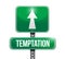 temptation street sign illustration design