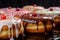 Tempting bakery delight a glazed donut, epitome of sweet indulgence