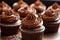 Tempting Chocolate Cupcakes with Frosting. Generative By Ai