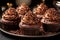 Tempting Chocolate Cupcakes with Frosting. Generative By Ai