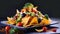 Tempting culinary delights: Crispy vegetable nachos with ox corn chips