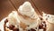 Tempting Ice Cream Cone for Coffee Milkshake Day.AI Generated
