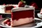 Tempting Indulgence Strawberry Mousse Cake.AI Generated