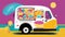 Tempting Treats Exploring Ice Cream Truck Menu Prices on National Banana Split Day.AI Generated