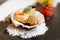 Tempura fried oyster in shell