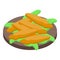 Tempura icon isometric vector. Fried chicken