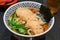 Tempura udon with soup,