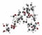 Temsirolimus cancer drug molecule. Prodrug of sirolimus (rapamycin). Atoms are represented as spheres with conventional color