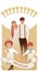 Ten of Cups. Tarot cards. Happy family composed of young parents and two children, enjoying in the sun and ten golden cups