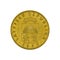 Ten latvian santimu coin 1992 isolated