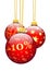 Ten Percent, 10% - Price Reduction Red Christmas Baubles - X-Mas