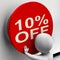 Ten Percent Off Button Shows 10 Markdown Sale