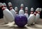 Ten Pin Bowling Pins And Ball