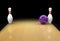 Ten pin bowling spare as Snake Eyes or Bed Posts