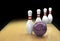 Ten pin bowling spare called Clothesline in