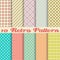 Ten retro different vector seamless patterns