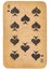 Ten of Spades old grunge soviet style playing card