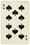 Ten of Spades old grunge soviet style playing card