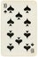 Ten of Spades old grunge soviet style playing card