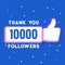 Ten thousand social media followers and subscribers template
