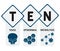 TEN - Toxic Epidermal Necrolysis. acronym, medical concept background.