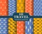 Ten travel seamless patterns