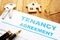 Tenancy agreement for rental lease and keys