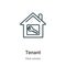 Tenant outline vector icon. Thin line black tenant icon, flat vector simple element illustration from editable real estate concept