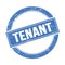 TENANT text on blue grungy round stamp