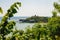 Tenby, Wales, UK. Landscape by the ocean on a sunny July day. Horizontal image for printing on canvas.