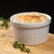 tender cheese soufflé baked in the oven