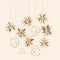 Tender elegant pale rosy and gold xmas stars