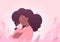 Tender Embrace of a Black Mother Holding Her Baby in a Pink Pastel Field. Generative AI